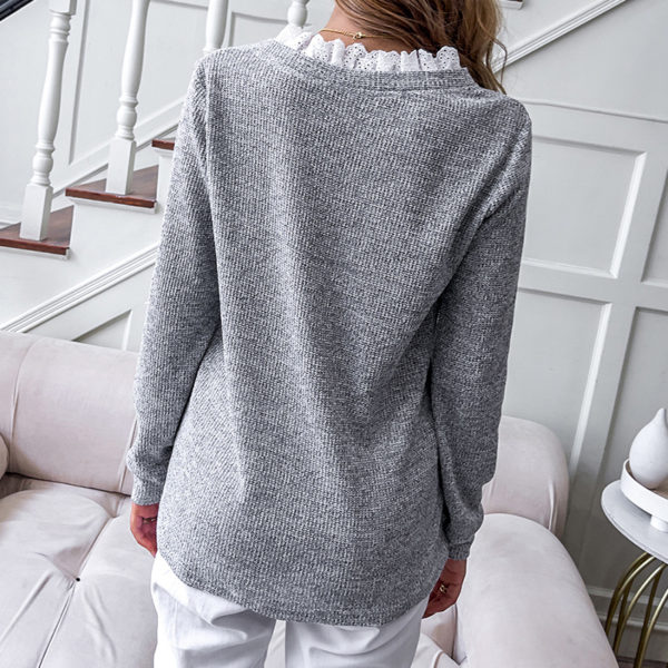 long-sleeved knitted t-shirt